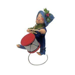 Vintage 1987 Annalee Drummer Boy Caroler Mobilitee Posable Doll Christmas 8”